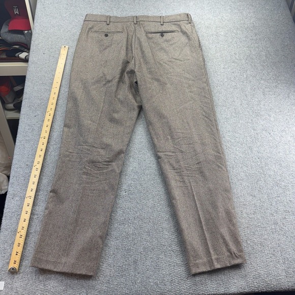 Banana‎ Republic Men Wool Dress Pants 38x31 Tapered Fit Gray Plaid Flannel Italy - Picture 5 of 11